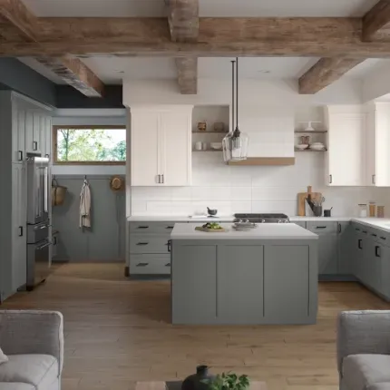 wooden kitchen beams